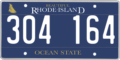 RI license plate 304164