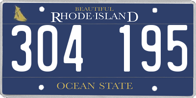 RI license plate 304195