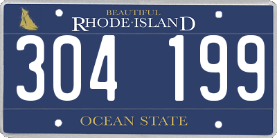 RI license plate 304199