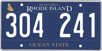 RI license plate 304241