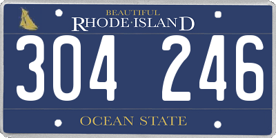 RI license plate 304246