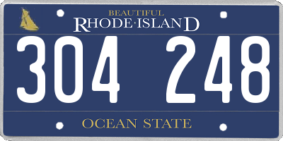 RI license plate 304248