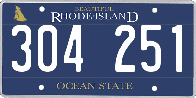 RI license plate 304251