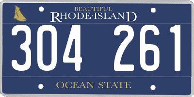 RI license plate 304261