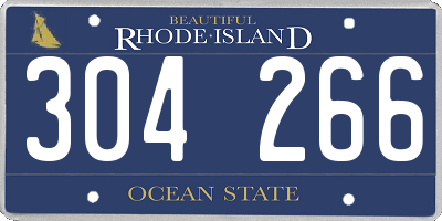 RI license plate 304266