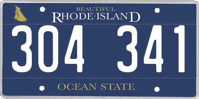 RI license plate 304341