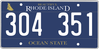 RI license plate 304351