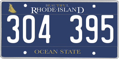 RI license plate 304395