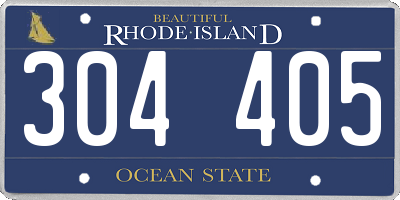 RI license plate 304405