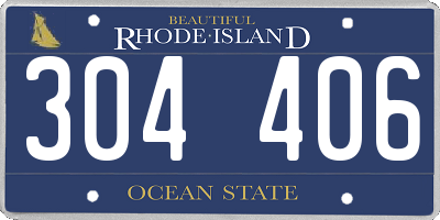 RI license plate 304406