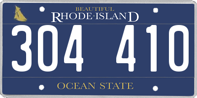 RI license plate 304410