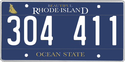 RI license plate 304411