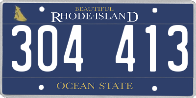 RI license plate 304413