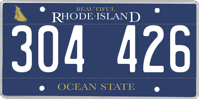 RI license plate 304426
