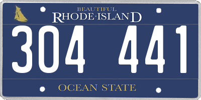 RI license plate 304441