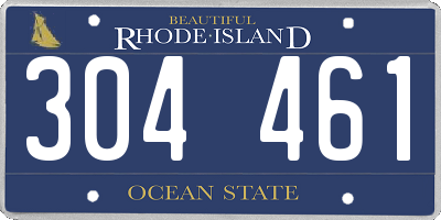 RI license plate 304461