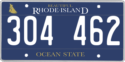 RI license plate 304462