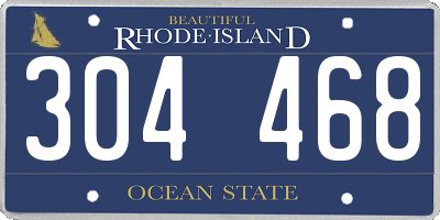 RI license plate 304468