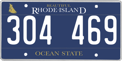 RI license plate 304469