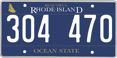 RI license plate 304470