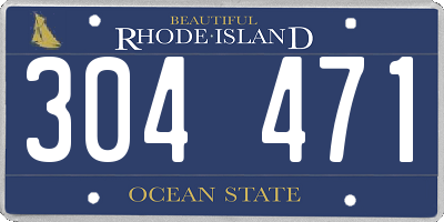 RI license plate 304471