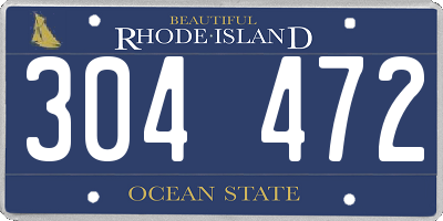 RI license plate 304472