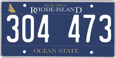 RI license plate 304473