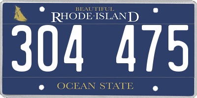 RI license plate 304475