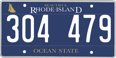 RI license plate 304479