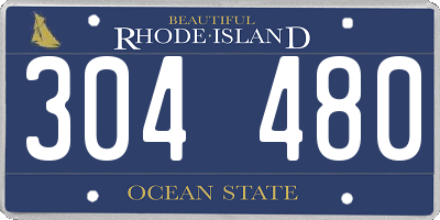 RI license plate 304480