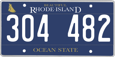 RI license plate 304482