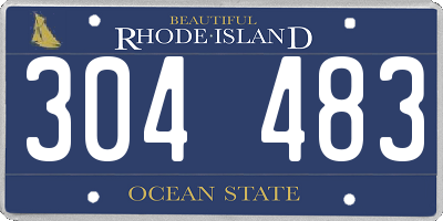 RI license plate 304483