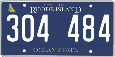 RI license plate 304484