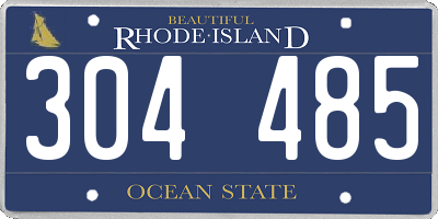 RI license plate 304485