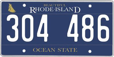 RI license plate 304486
