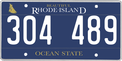 RI license plate 304489