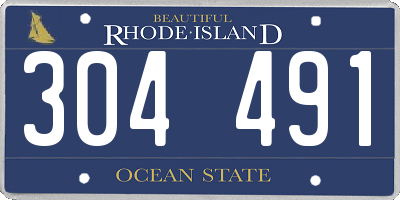 RI license plate 304491
