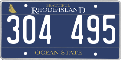 RI license plate 304495
