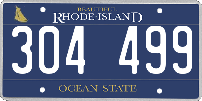 RI license plate 304499