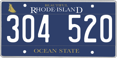 RI license plate 304520