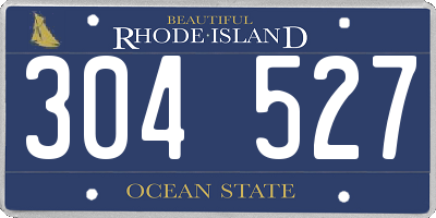 RI license plate 304527