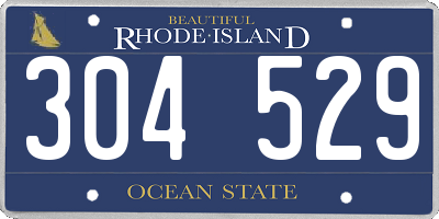 RI license plate 304529