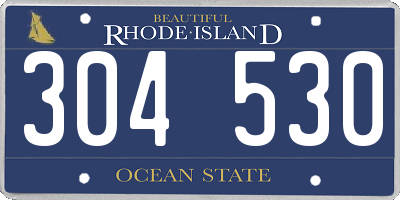 RI license plate 304530
