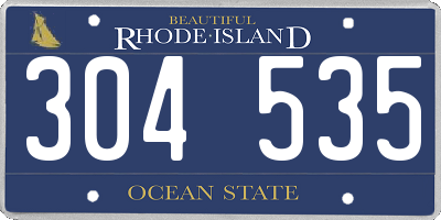 RI license plate 304535