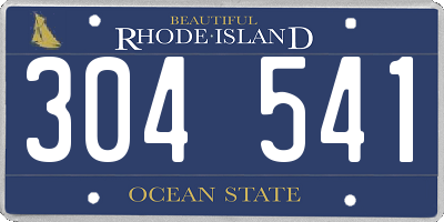 RI license plate 304541