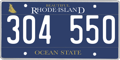 RI license plate 304550