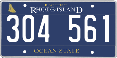 RI license plate 304561