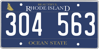 RI license plate 304563