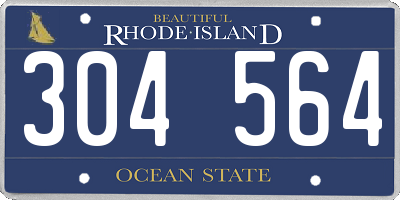 RI license plate 304564