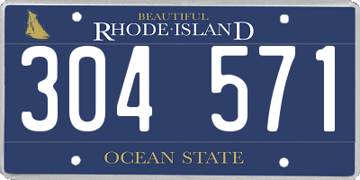 RI license plate 304571